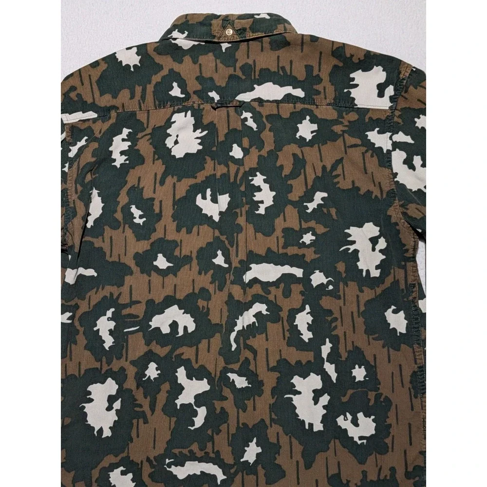 Adidas Originals Camo‎ Corduroy Shirt Mens Medium Sample Button Up